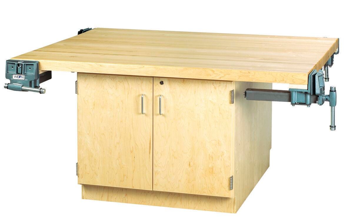 Diversified Woodcrafts 4 Station Workbench with 4 Doors and